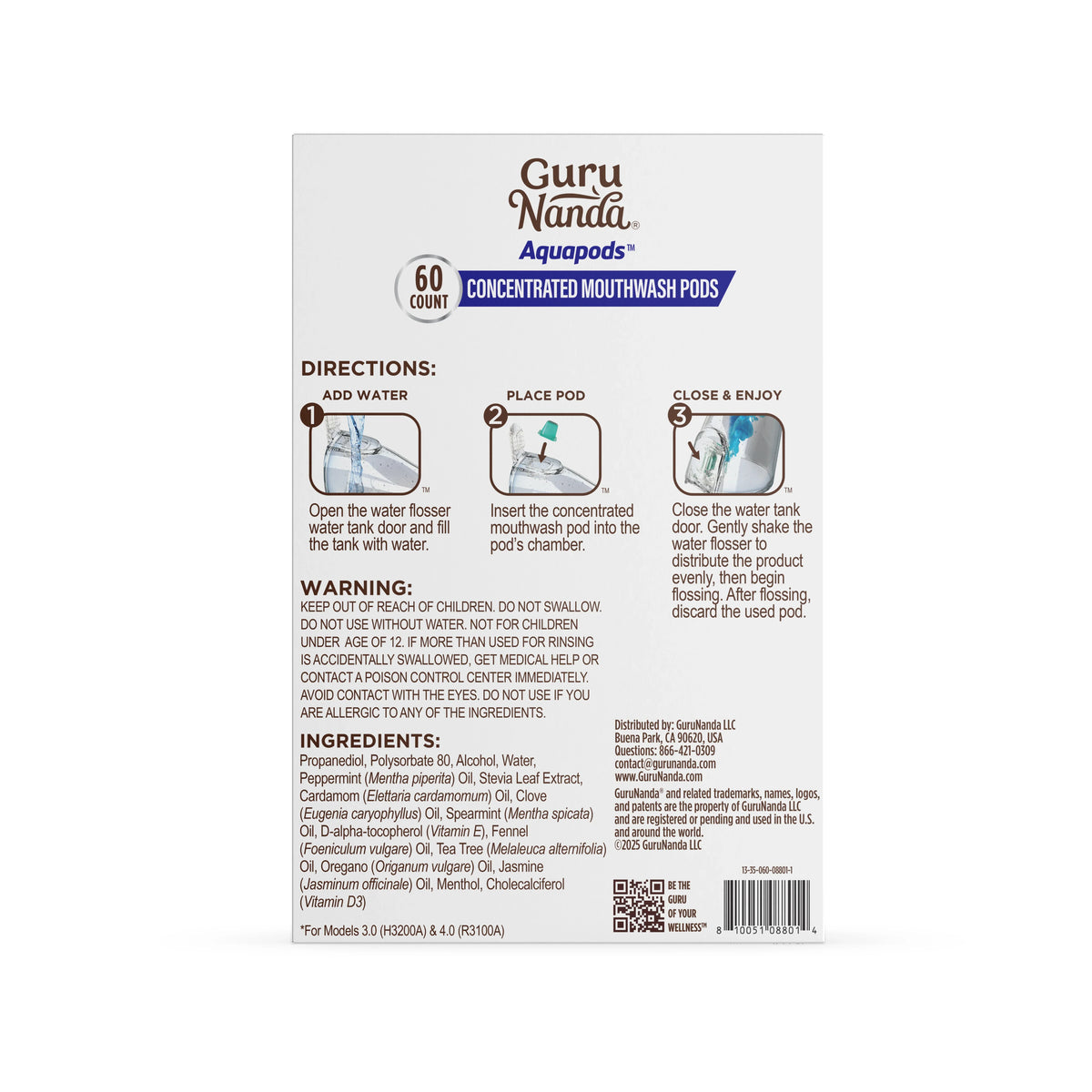 Concentrated Mouthwash Aquapods – 60 Count