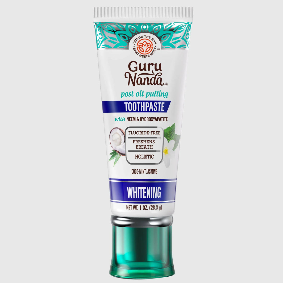 Travel-Size Hydroxyapatite & Neem Whitening Toothpaste, Fluoride Free – 1 oz