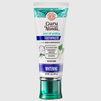 Travel-Size Hydroxyapatite & Neem Whitening Toothpaste, Fluoride Free – 1 oz