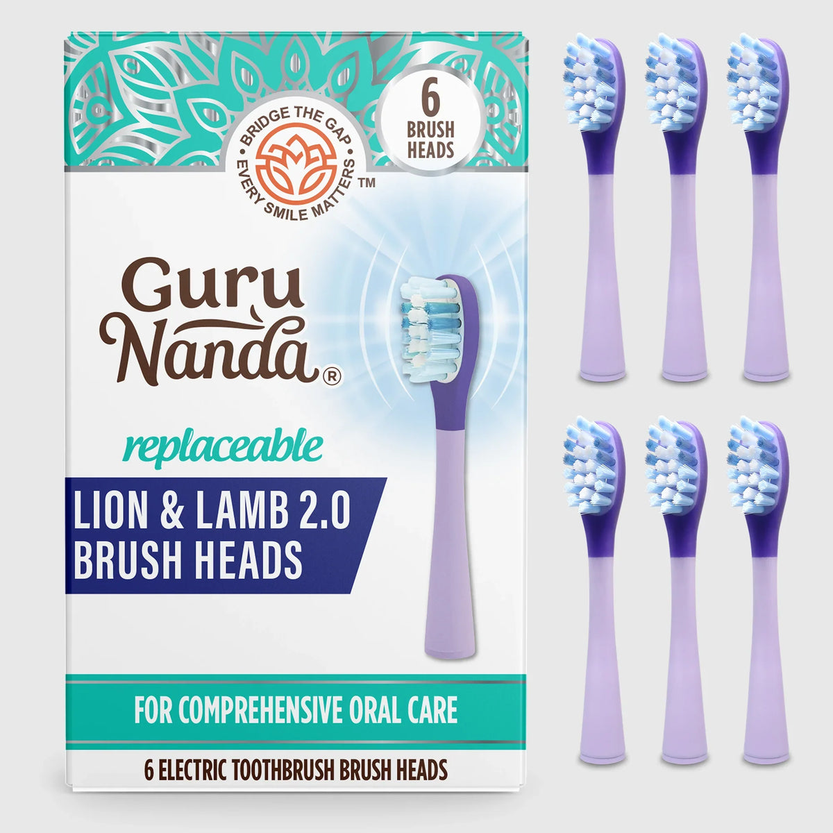 Lion & Lamb 2.0 Replacement Brush Heads – 6 Pack