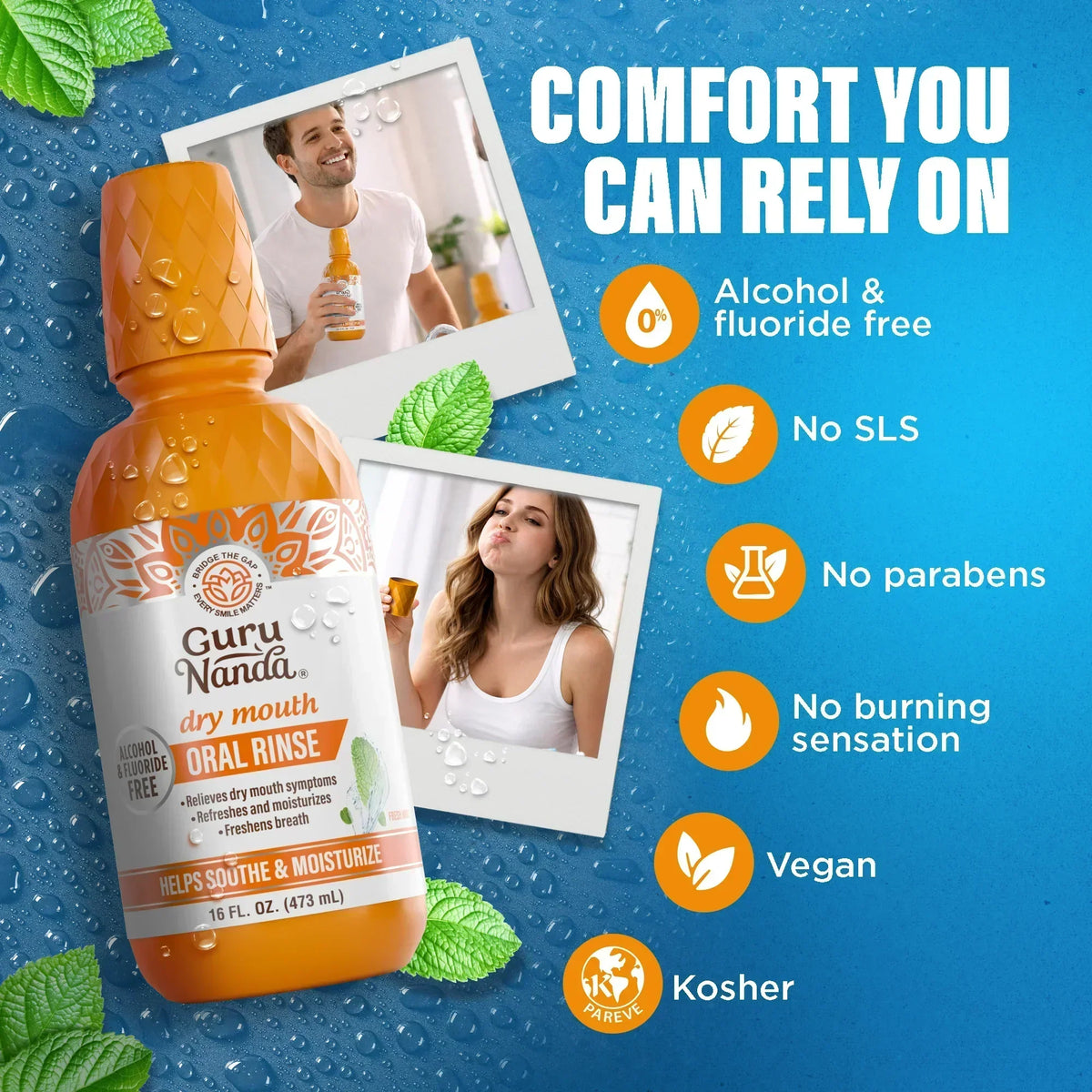 Dry Mouth Oral Rinse, Fresh Mint