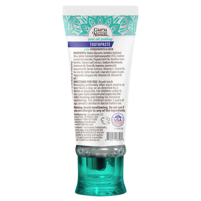 Travel-Size Hydroxyapatite & Neem Whitening Toothpaste, Fluoride Free – 1 oz