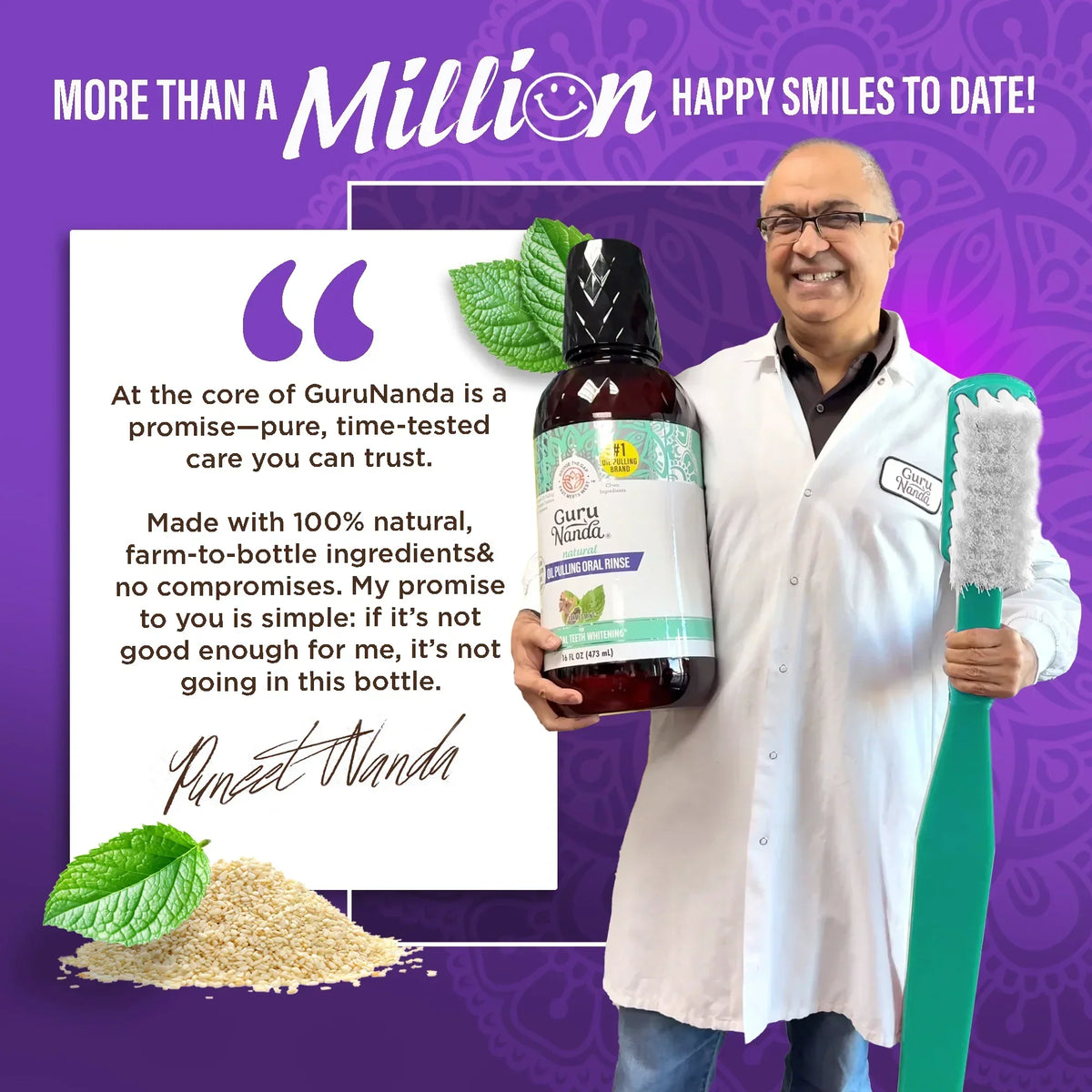 Sesame & Peppermint Oil Pulling – 8 fl. oz.