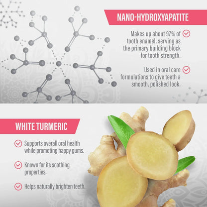 Nano-Hydroxyapatite & White Turmeric Sensitive Toothpaste – 4.2 oz