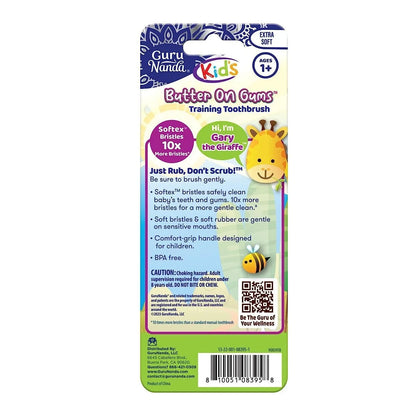 Kids Butter on Gums Giraffe Training Toothbrush with Cover – 1 Pack