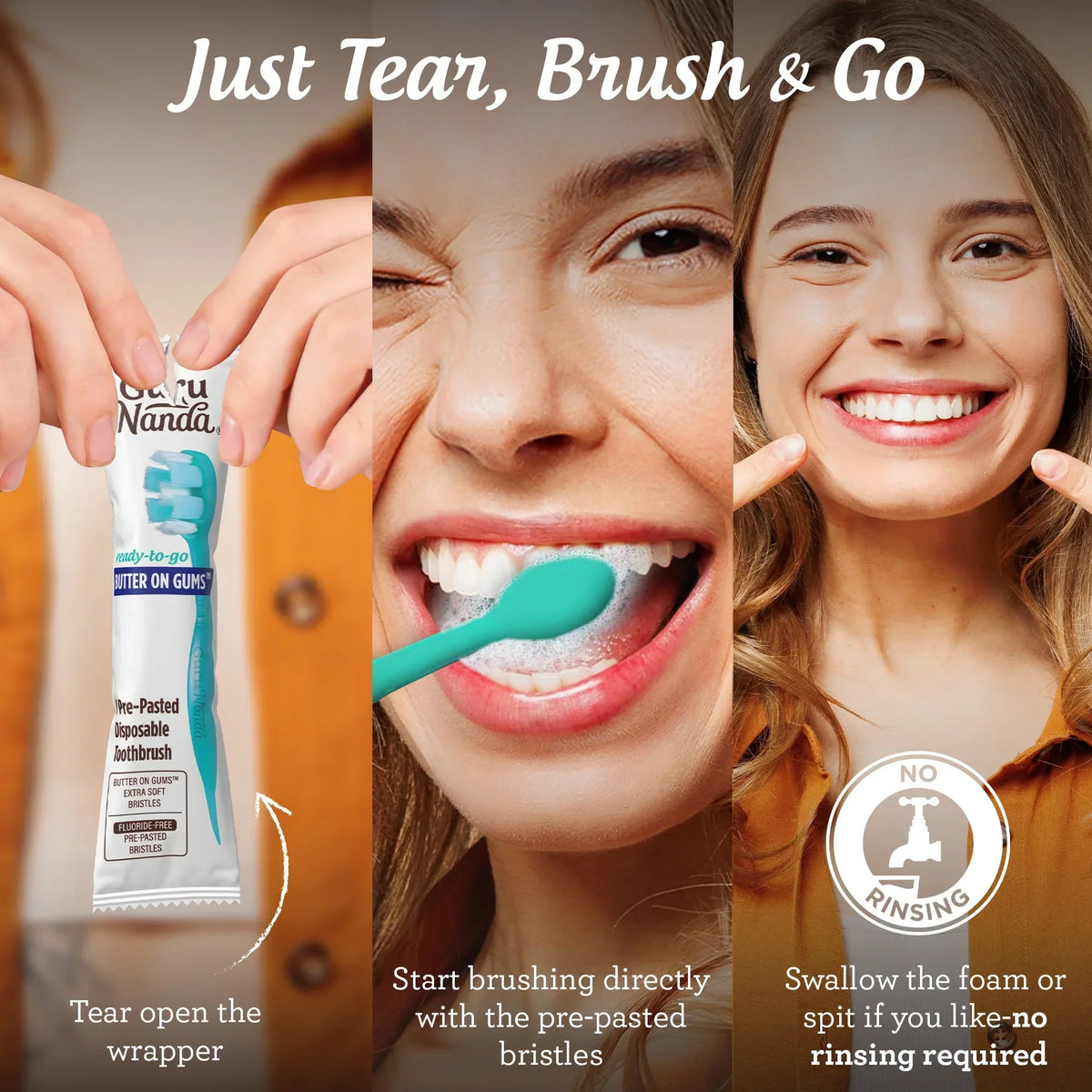 Ready-to-Go Butter on Gums Pre-Pasted Toothbrushes