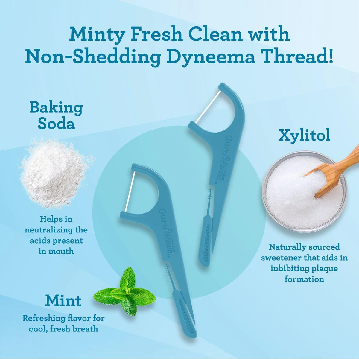 Quad Clean Floss Picks 4-in-1