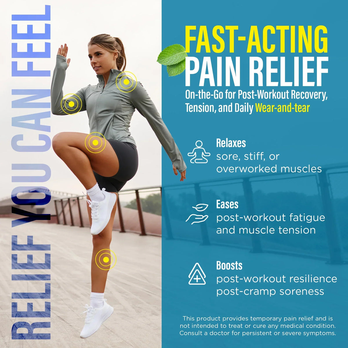 Menthol with Magnesium Spray for Pain Relief  - Pack of 3
