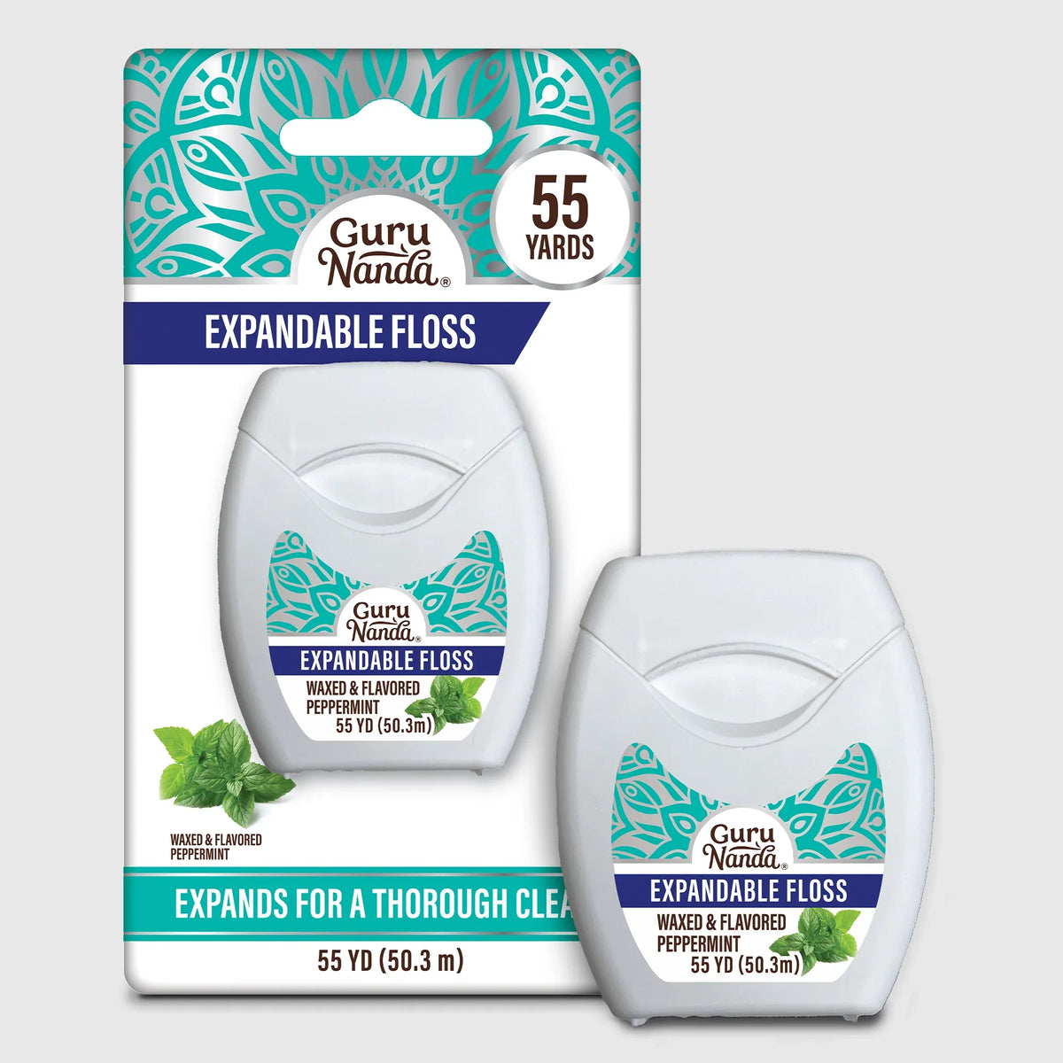 Peppermint Flavored Expandable Dental Floss – 55 Yards