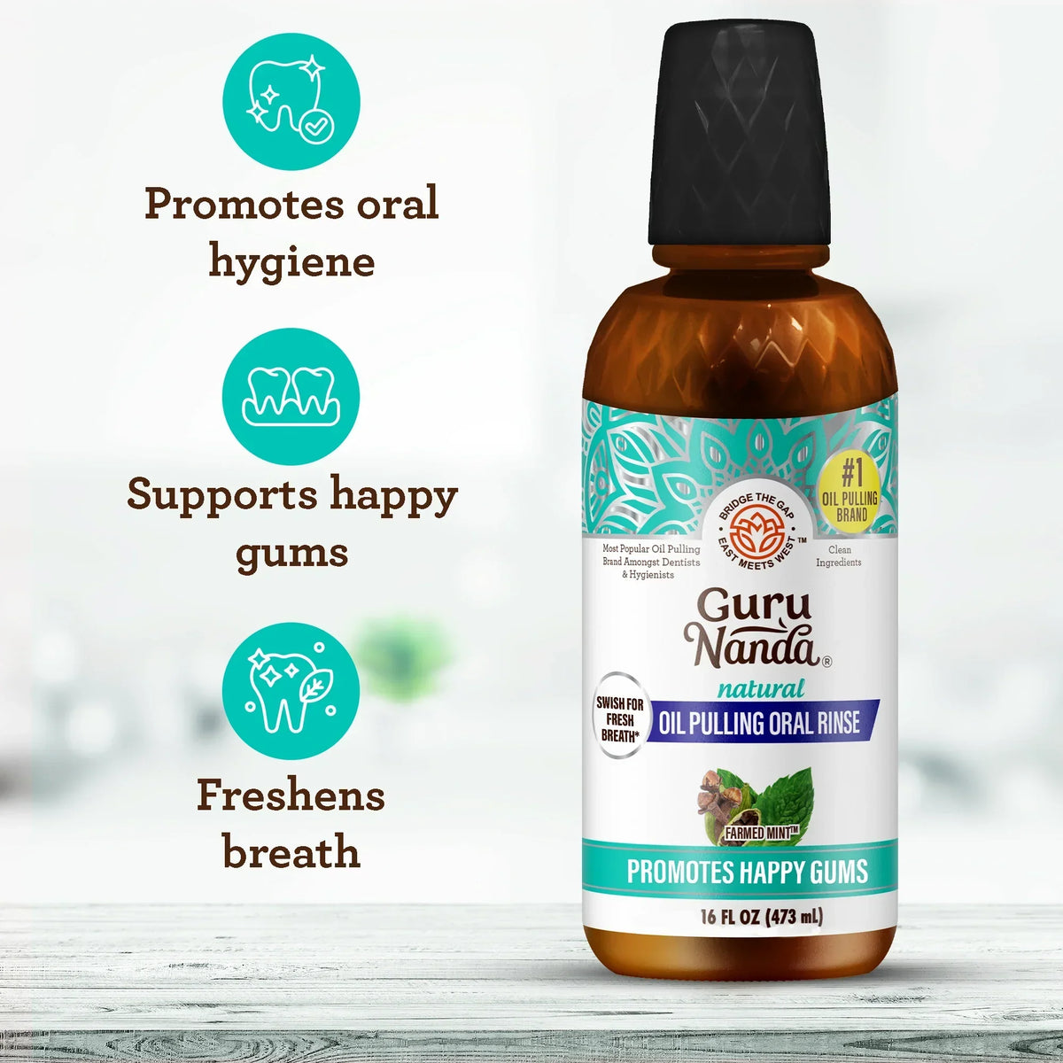 Farmed Mint Oil Pulling with 7 Essential Oils & Vitamins D3, E & K2