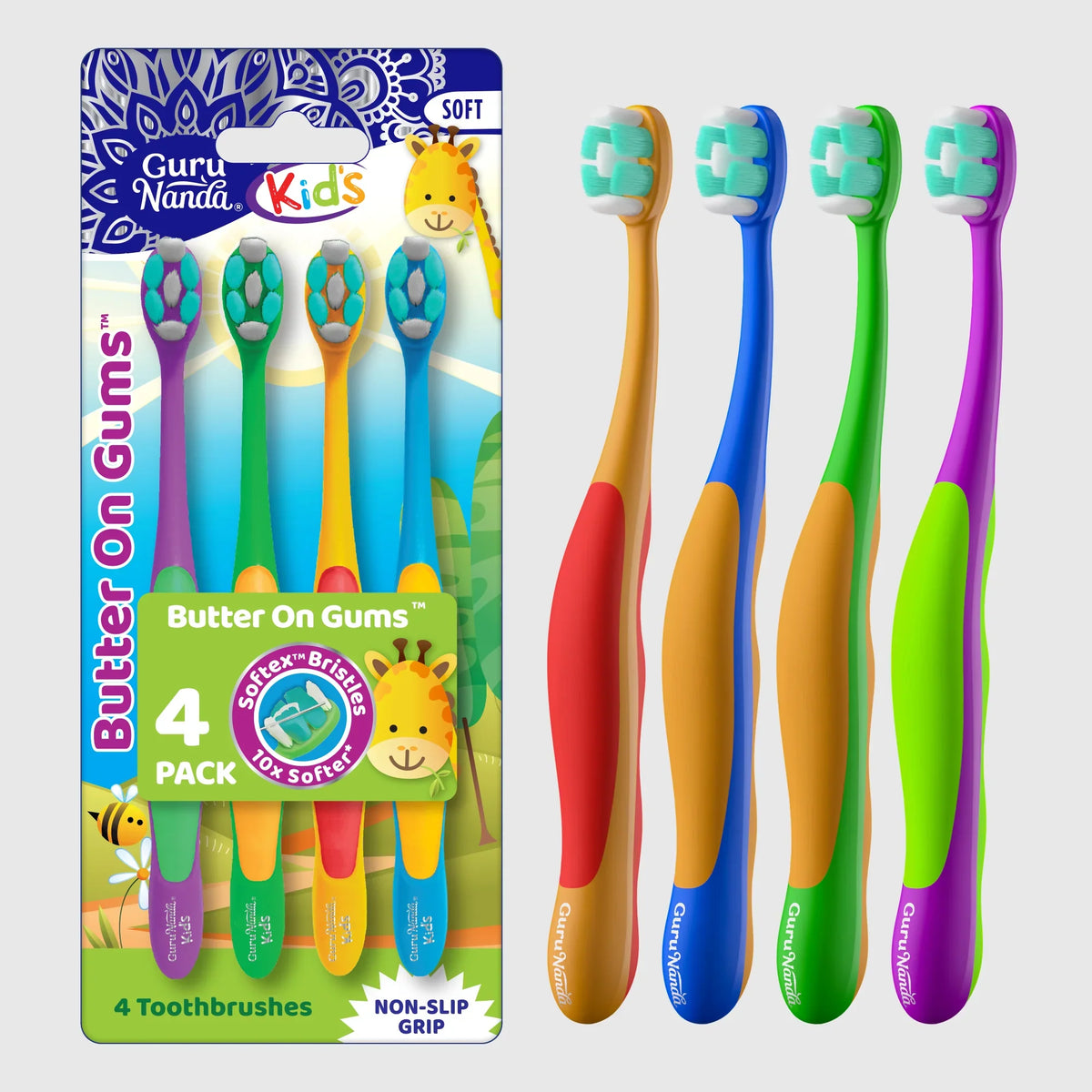 Kids Butter on Gums Toothbrush – 4 Pack
