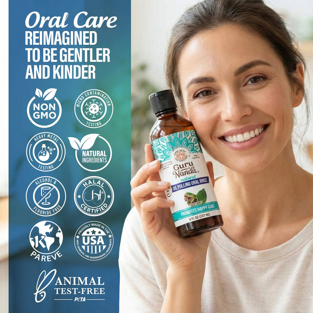 Farmed Mint Oil Pulling with 7 Essential Oils & Vitamins D3, E & K2