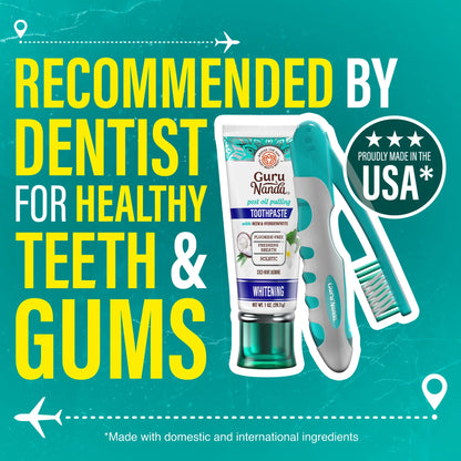 Travel-Size Hydroxyapatite & Neem Whitening Toothpaste, Fluoride Free – 1 oz
