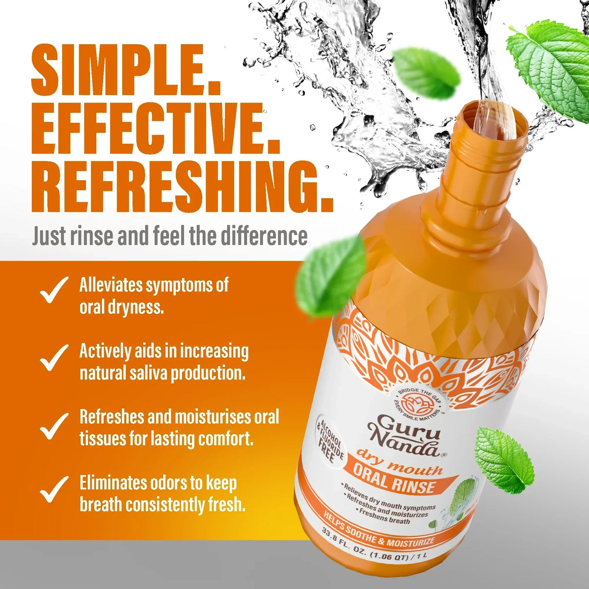 Dry Mouth Oral Rinse, Fresh Mint