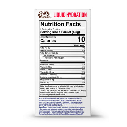 Liquid Hydration Electrolyte Drink Mix, Watermelon - 48 Count