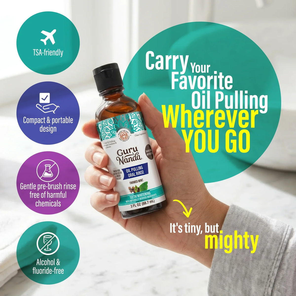 Farmed Mint Oil Pulling with 7 Essential Oils & Vitamins D3, E & K2